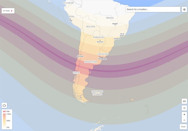Dónde se podrá ver el eclipse total de Sol Dónde se podrá ver el eclipse total de Sol
