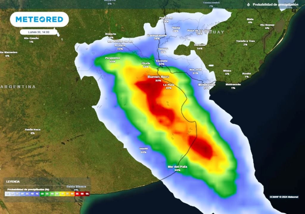 Tiempo clima Argentina alerta Zonda tormentas fuertes SMN