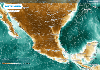 Hoy martes calorón de 45 °C en la Huasteca por efecto Föhn, refrescando desde mañana por aire polar del frente frío 31