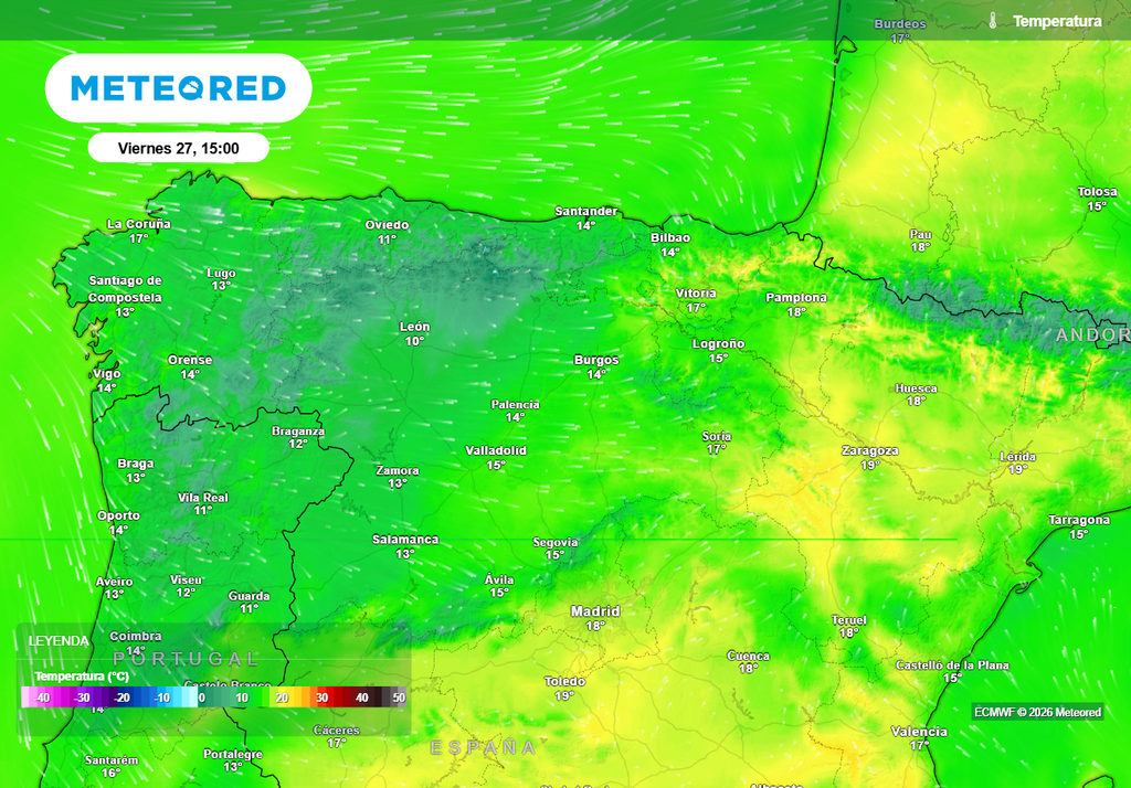 En zonas del noroeste las temperaturas se desplomarán, volviendo a valores más habituales para la época del año.