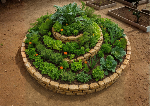 Huerta en espiral: la forma más ingeniosa y sustentable de cultivar en poco espacio