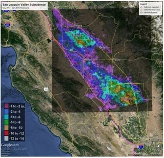 Hundimientos de terrenos como consecuencia del consumo excesivo de agua subterránea