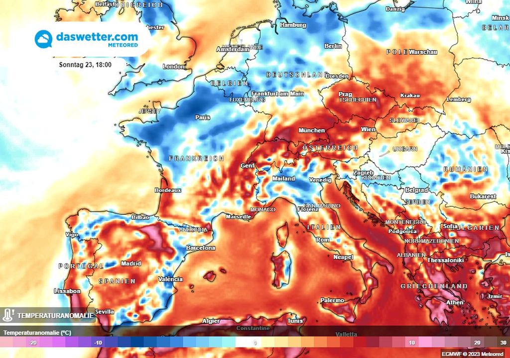 wetter, Sonntag, europa