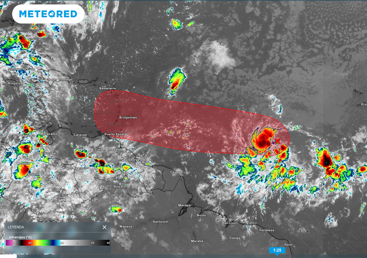 El fortalecimiento del Invest 95L en el Atlántico oriental podría dar paso a la formación del ciclón tropical ‘Beryl' este fin de semana.