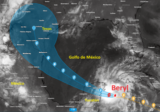 El huracán Beryl se intensifica de nuevo a categoría 3 antes de impactar la península de Yucatán en México