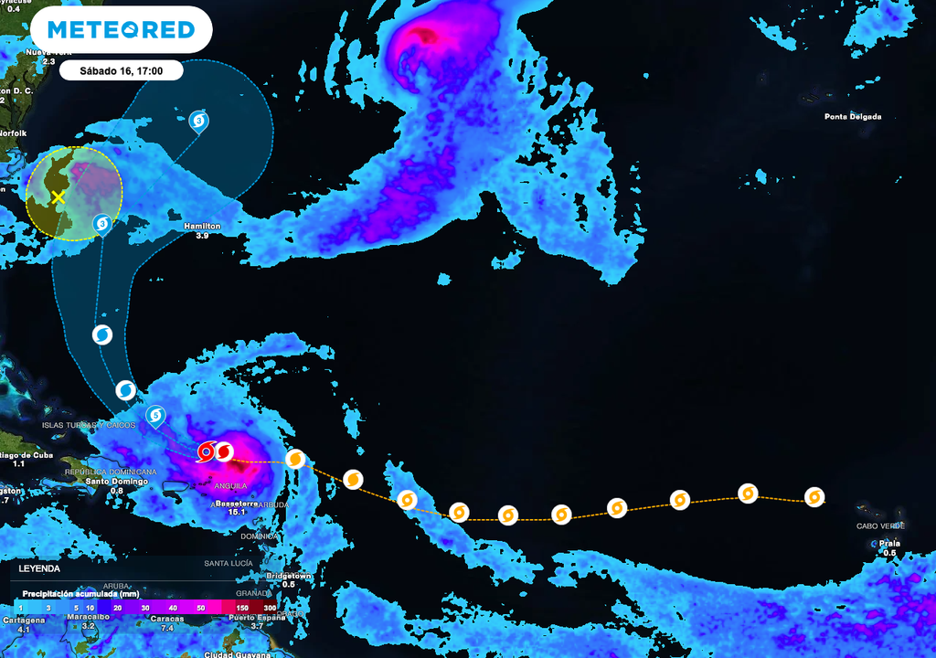 Lluvias acumulados por Erin