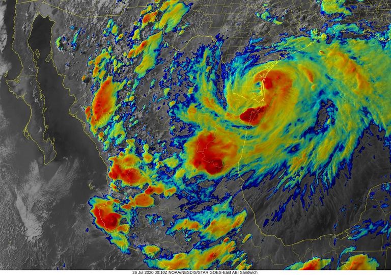 Imagen Satelital Huracán Hanna Imagen Satelital Huracán Hanna