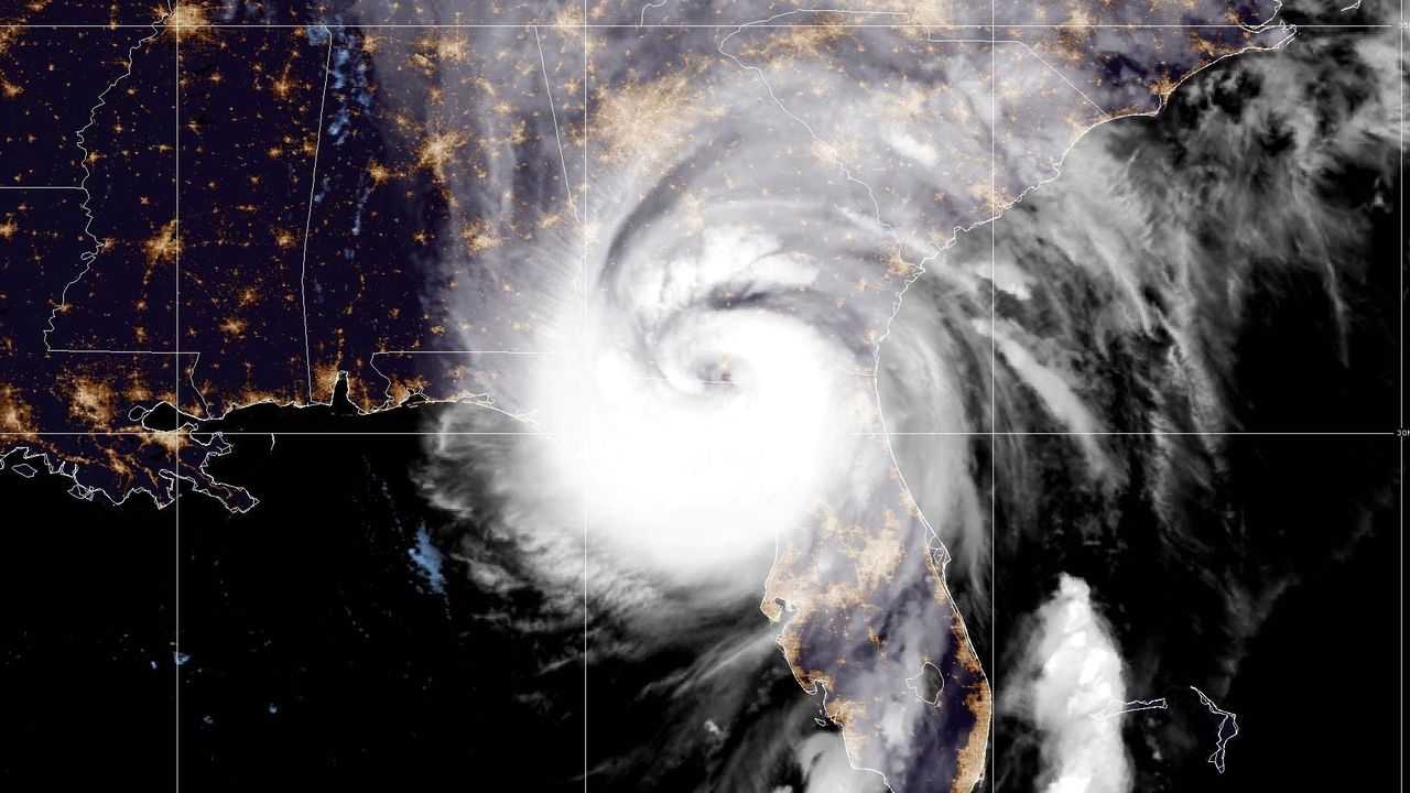 Imagen infrarroja del huracán Helene afectado a Florida en septiembre de 2024. NOAA