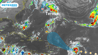 Huracán Sam a categoría 4 y se forma la tormenta subtropical Teresa