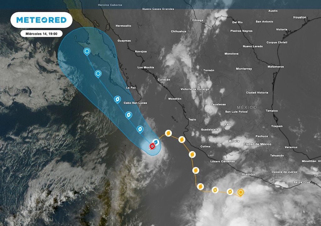 El pronóstico de trayectoria indica que el sistema puede perder fuerza en los próximos días.