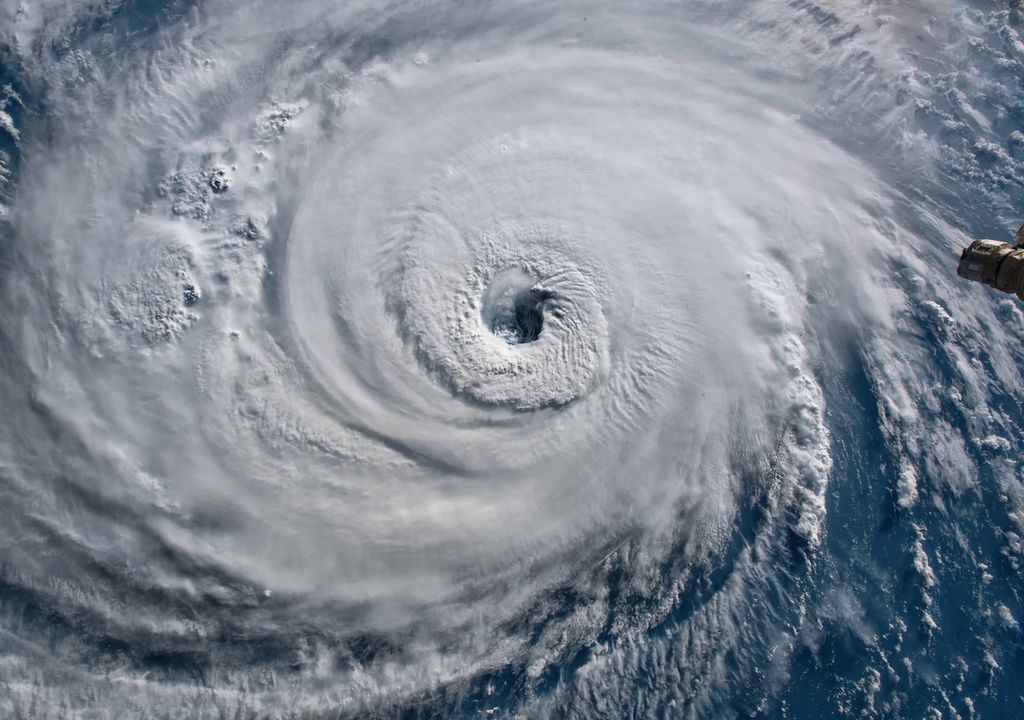 huracán visto desde el espacio