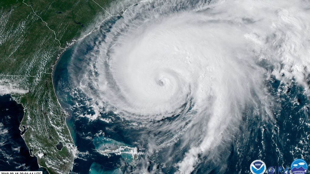 Imagen de archivo de un huracán en el Atlántico. NOAA