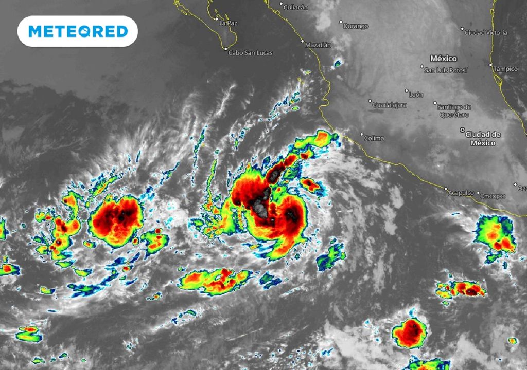 Imagen satelital, infrarroja, MeteoredCl, Orlene Imagen satelital, infrarroja, MeteoredCl, Orlene