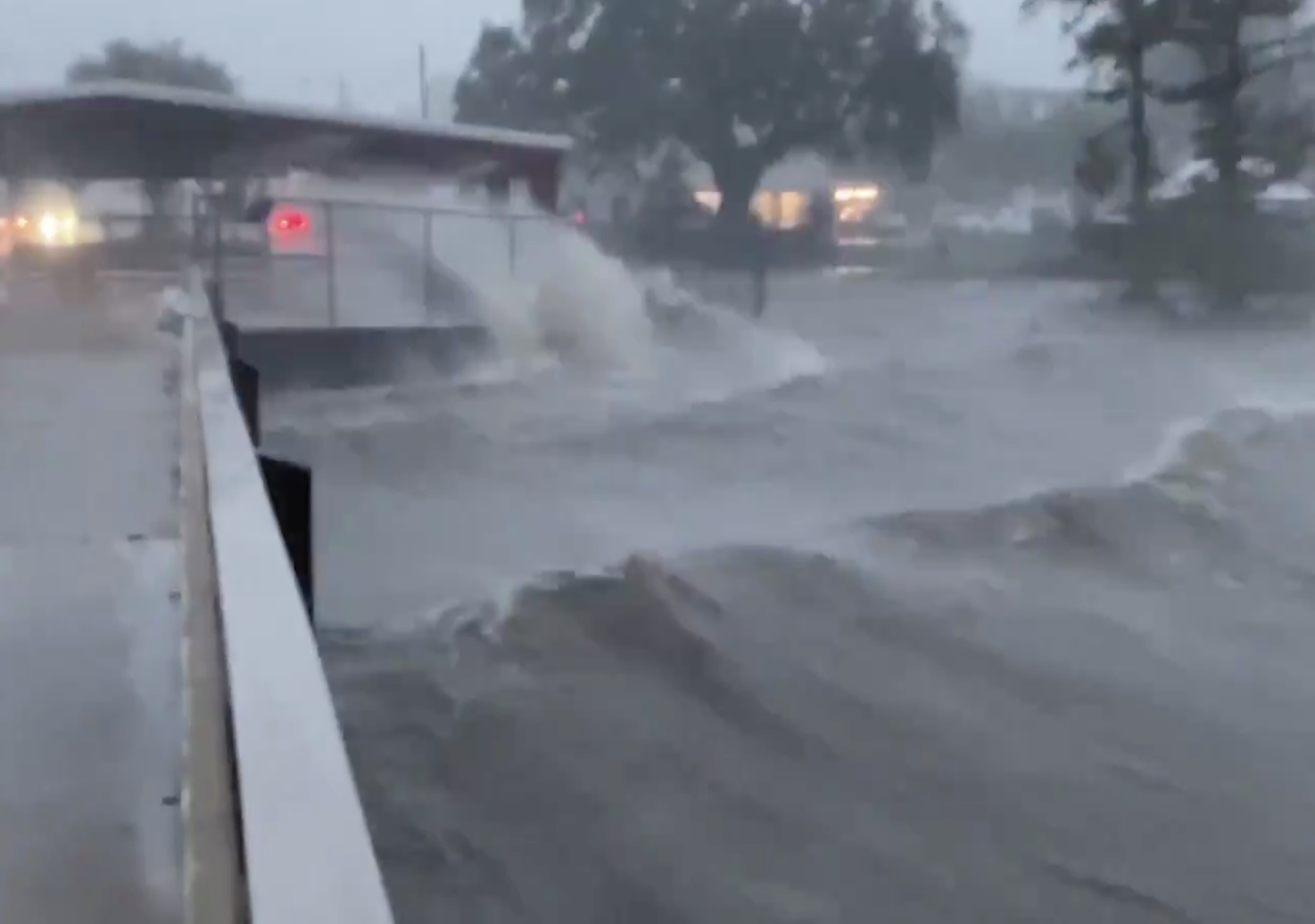 Hurricane Delta Landfall In Louisiana Video Footage 8372