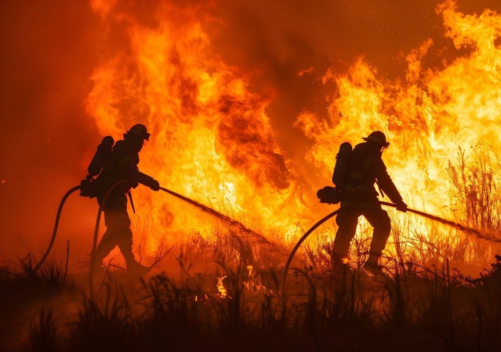 Incendi, California.