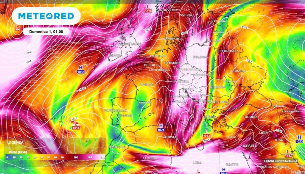 Intorno alla transizione tra ottobre e novembre, una forte curvatura del getto polare sarà alla base dell'interruzione del flusso zonale atlantico, aprendo la strada a scambi meridiani, se non addirittura retrogradi e freddi, verso l'Europa. ECMWF-MeteoRed