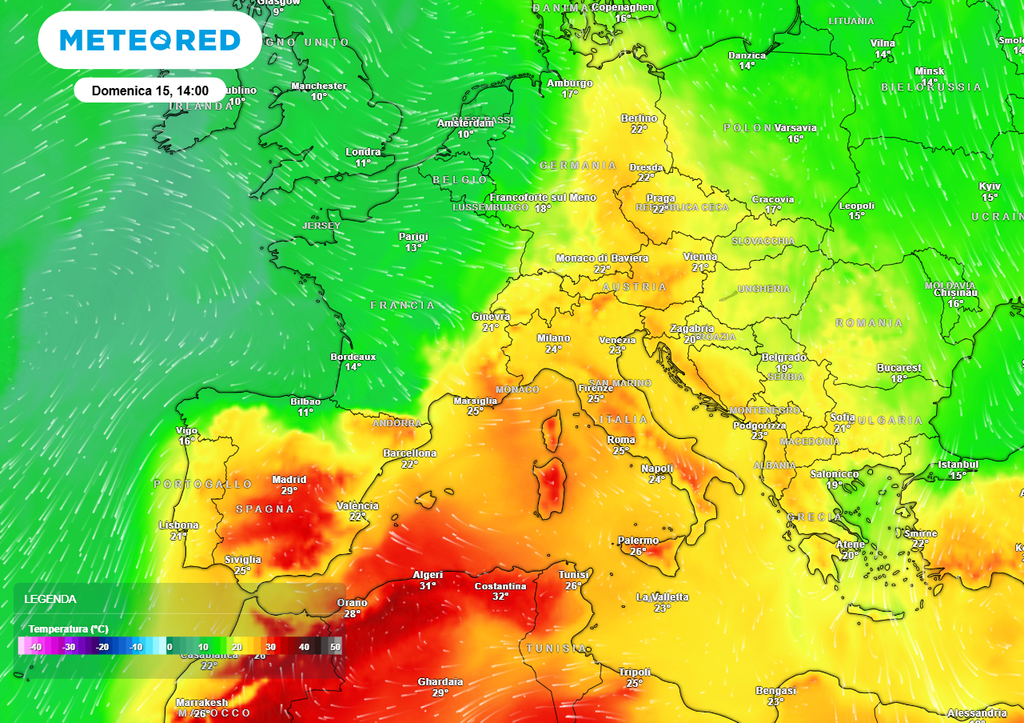 Effetto anche chiamato “Spanish Plume”, per cui aria molto calda viene veicolata dal Sahara o dalla Penisola Iberica vero il Nord Europa Effetto anche chiamato “Spanish Plume”, per cui aria molto calda viene veicolata dal Sahara o dalla Penisola Iberica vero il Nord Europa
