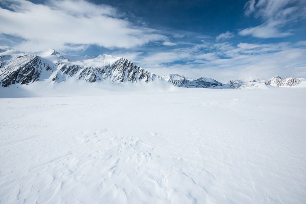 paisaje de una planicie en la Antártica