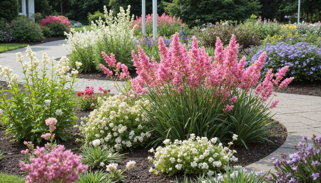 plantas Sus plumachos florales aportan color a los sectores sombríos, siempre que el suelo mantenga humedad sin encharcarse.