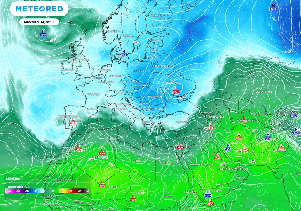 Temperature in Europa. Temperature in Europa.