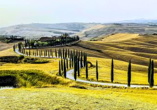 Il borgo murato della Toscana circondato da vigneti e cipressi: sembra uscito da un dipinto rinascimentale