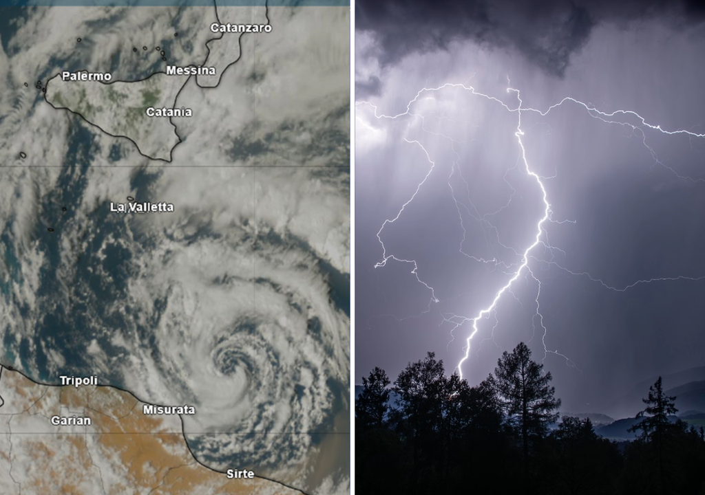 Il fronte occluso presente sullo Ionio continua a produrre precipitazioni abbondanti fra Calabria e Sicilia ionica, con fenomeni localmente intensi e abbondanti.