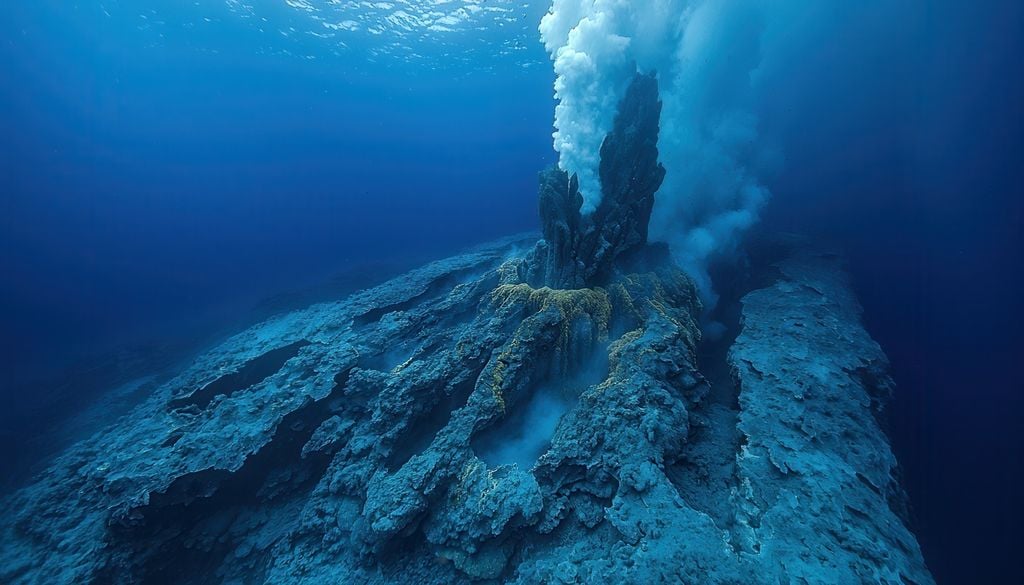 éruption marine volcan eau géologie Selon les scientifiques, l'activité volcanique permettrait à cette eau provenant de l'intérieur de la Terre de remonter vers la surface.