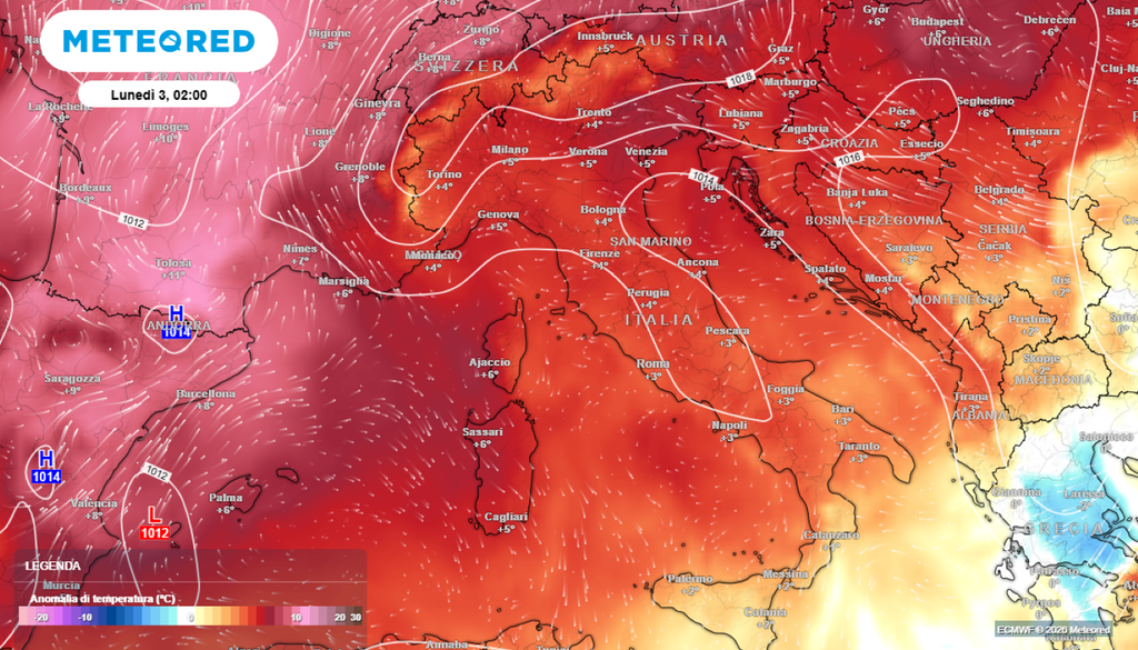 Il caldo intenso interesserà principalmente il Centro-Nord a inizio agosto.