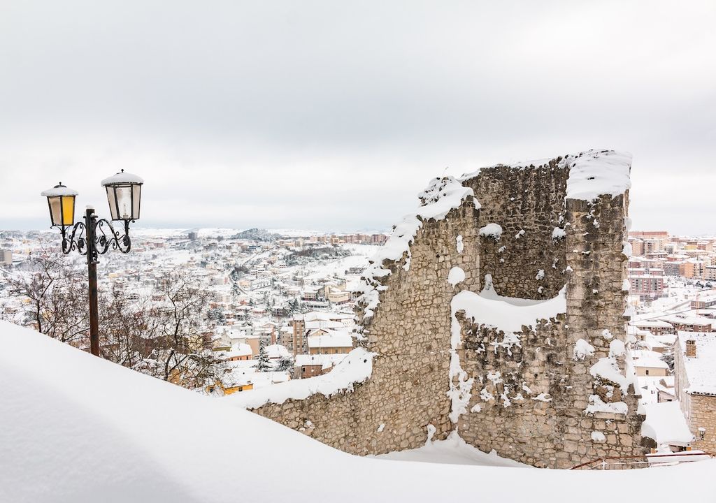 Campobasso, capoluogo della Regione Molise, vedrà probabilmente un paesaggio innevato come in fotografia.
