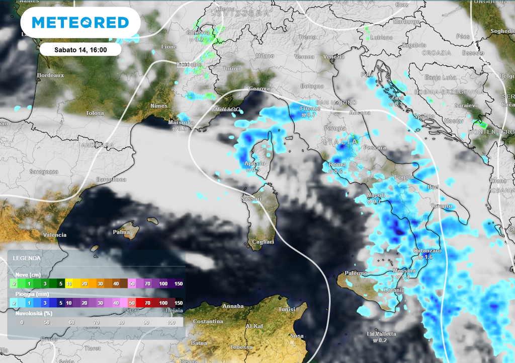 Probabile nuovo peggioramento nel fine settimana per il Centro e il Sud