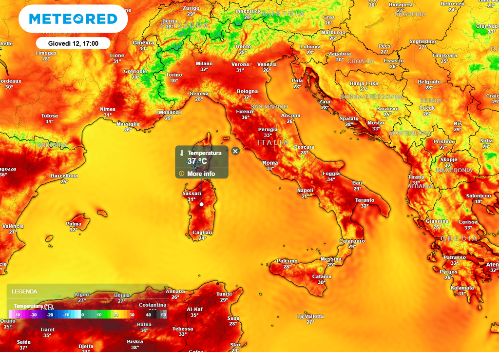 Temperature massime in progressivo aumento nel corso della settimana Temperature massime in progressivo aumento nel corso della settimana