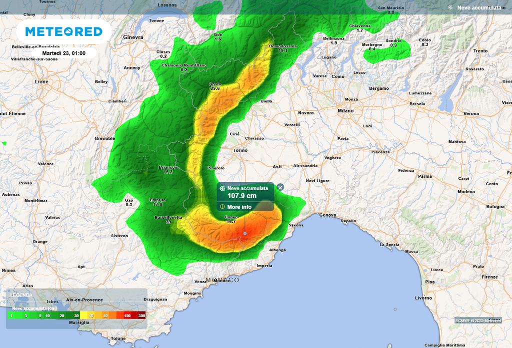 Oltre 100 cm di neve sulle Alpi Oltre 100 cm di neve sulle Alpi
