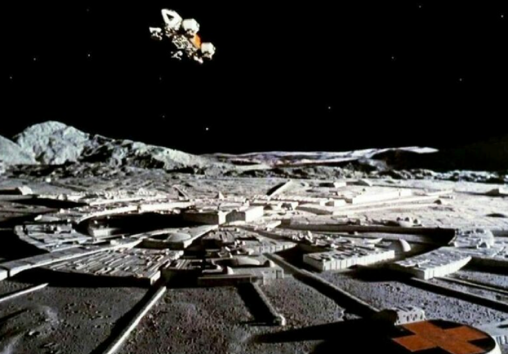 Base lunare Alpha La base lunare Alpha della serie cult di fantascienza Spazio 1999 (1975-1977).