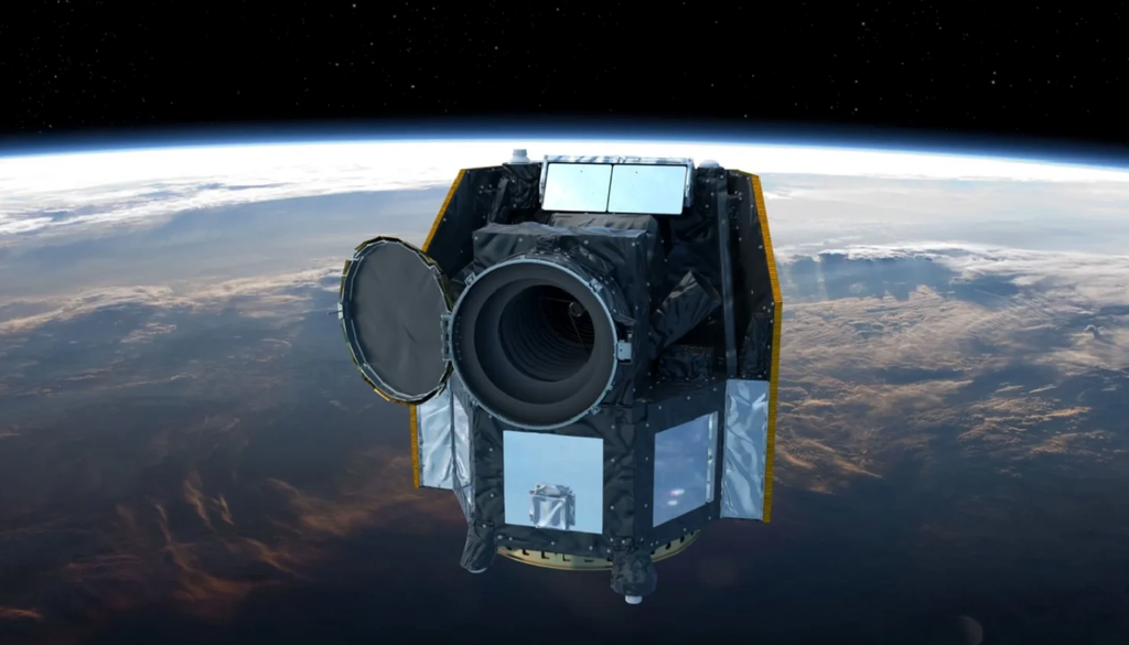 Rappresentazione artistica del telescopio spaziale CHEOPS. Credit: ESA / ATG medialab