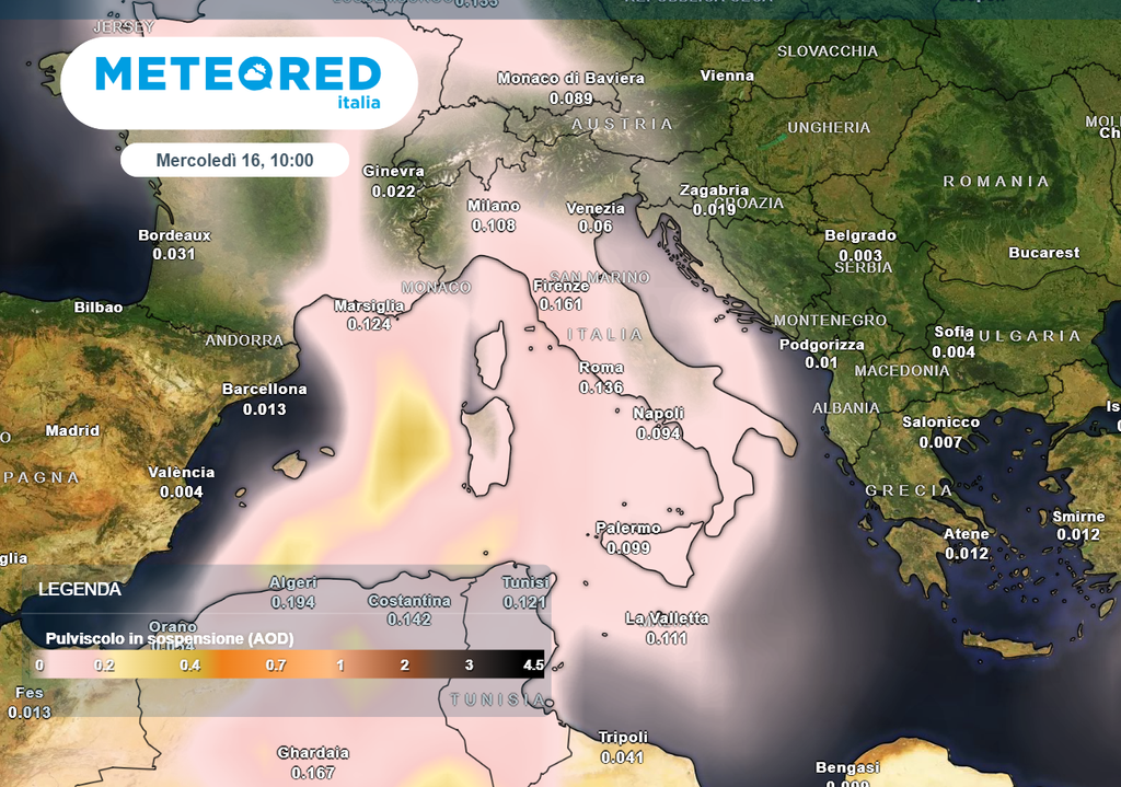 Inquinamento atmosferico da pulviscolo in sospensione, con il risultato di cieli spesso opachi Inquinamento atmosferico da pulviscolo in sospensione, con il risultato di cieli spesso opachi