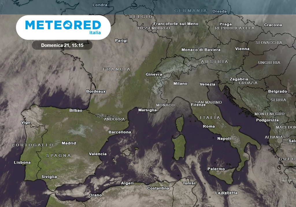 Cielo sereno su buona parte d'Italia