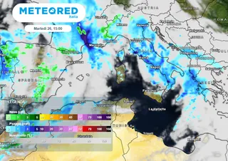 Il tempo in Italia questa settimana: peggioramento imminente, nuova perturbazione in arrivo foriera di piogge e vento
