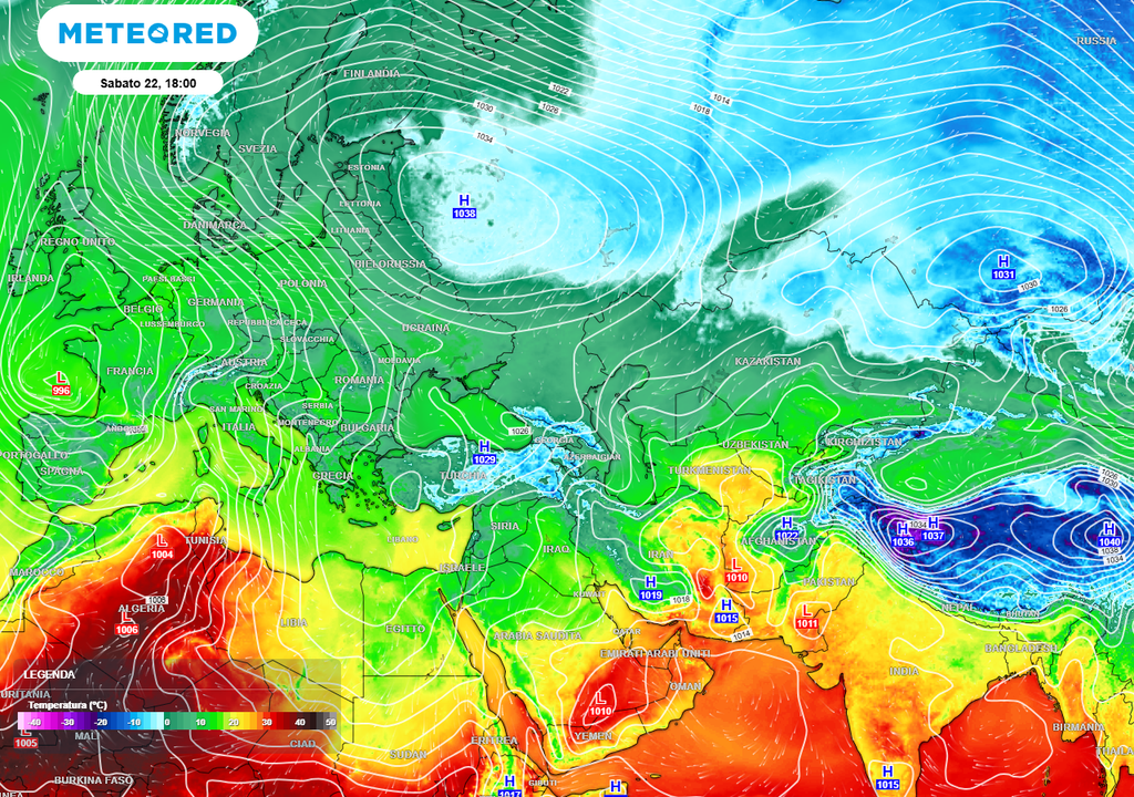 L'influenza del vortice polare in Europa.