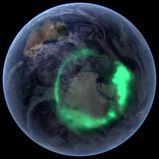 Imagen de la aurora desde el espacio