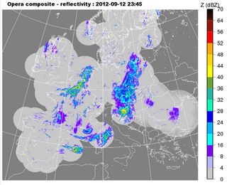 Imagen única: imagen radar mosaico europeo