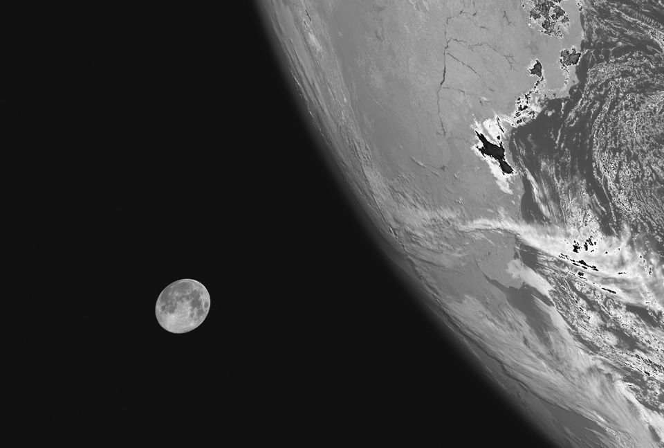 Imagen única: la segunda luna llena de agosto vista por Meteosat