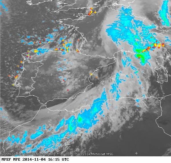 Imagen única: Rayos En La Descarga Postfrontal Fría