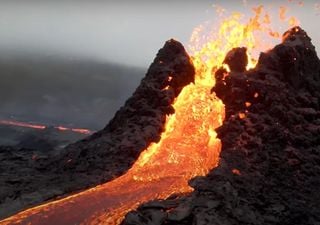 Como você nunca viu! Belas imagens com drone da erupção na Islândia