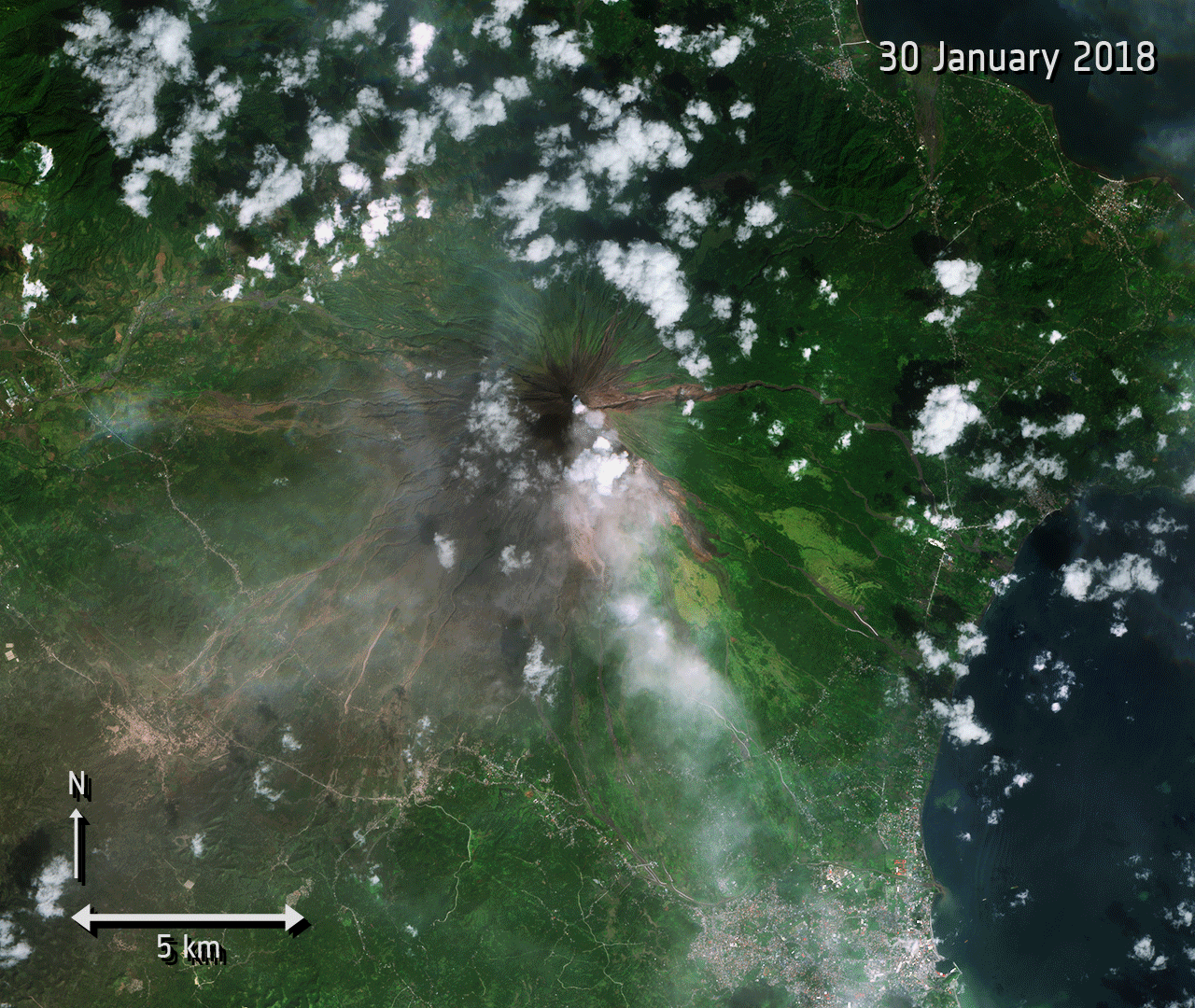 Imágenes del volcán Mayon