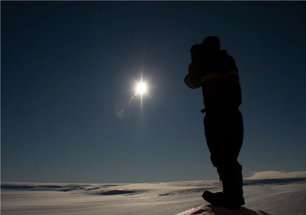 Eclipse total de sol Antártida Base Belgrano II