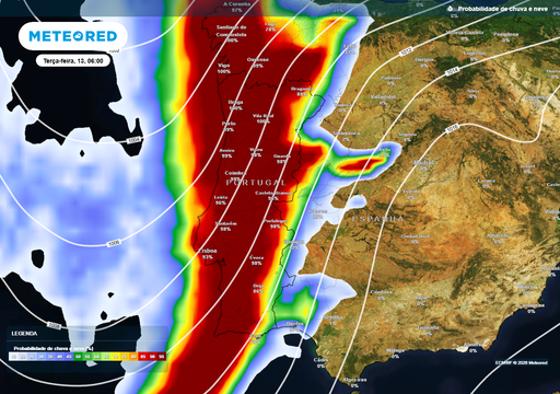 Iminente agravamento do tempo em Portugal: 17 distritos sob aviso amarelo e at&eacute; 100 mm de chuva no Minho