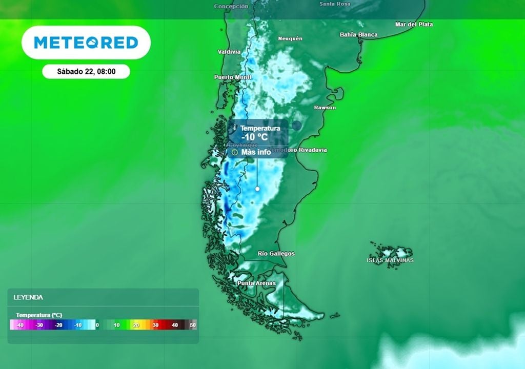 Patagonia gélida con heladas generalizadas Patagonia gélida con heladas generalizadas