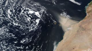 Importante irrupción de polvo en Canarias: calima y vuelos cancelados