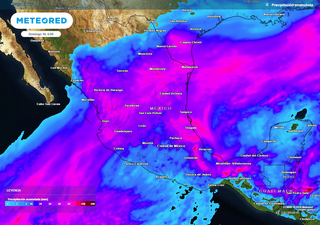 Lluvias muy benéficas en México