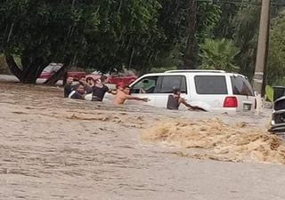 Baja California bajo el agua debido a lluvias constantes 